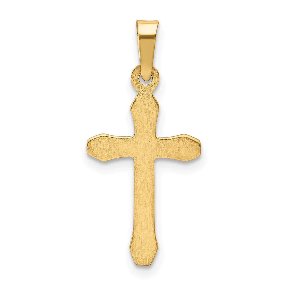 14k Textured and Polished Latin Cross Pendant-XR1421