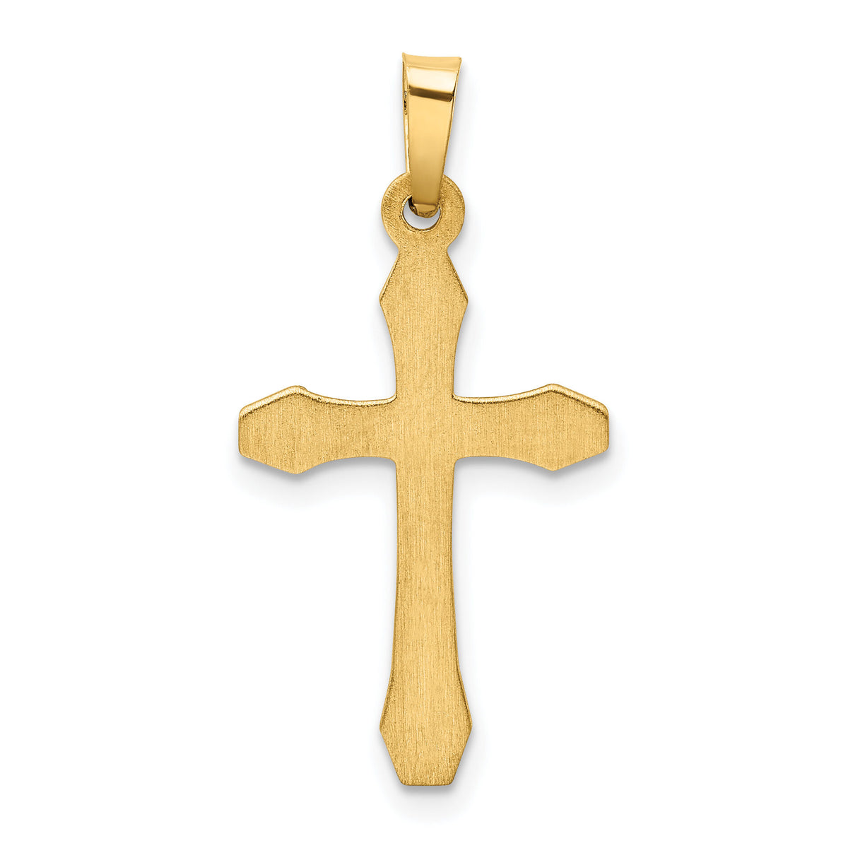 14k Textured and Polished Latin Cross Pendant-XR1422