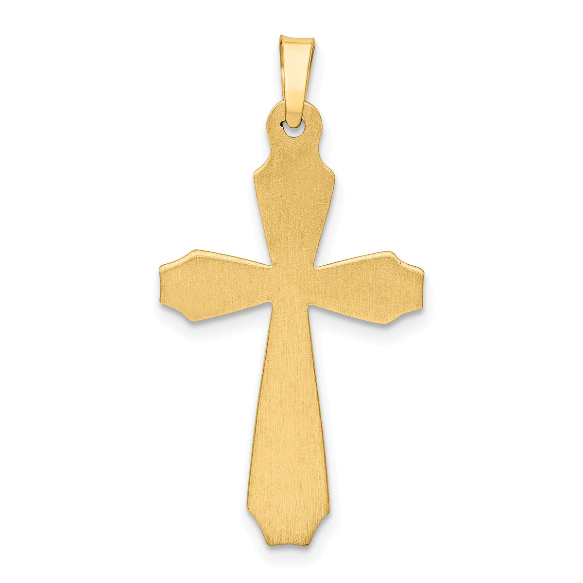 14k Textured and Polished Passion Cross Pendant-XR1423