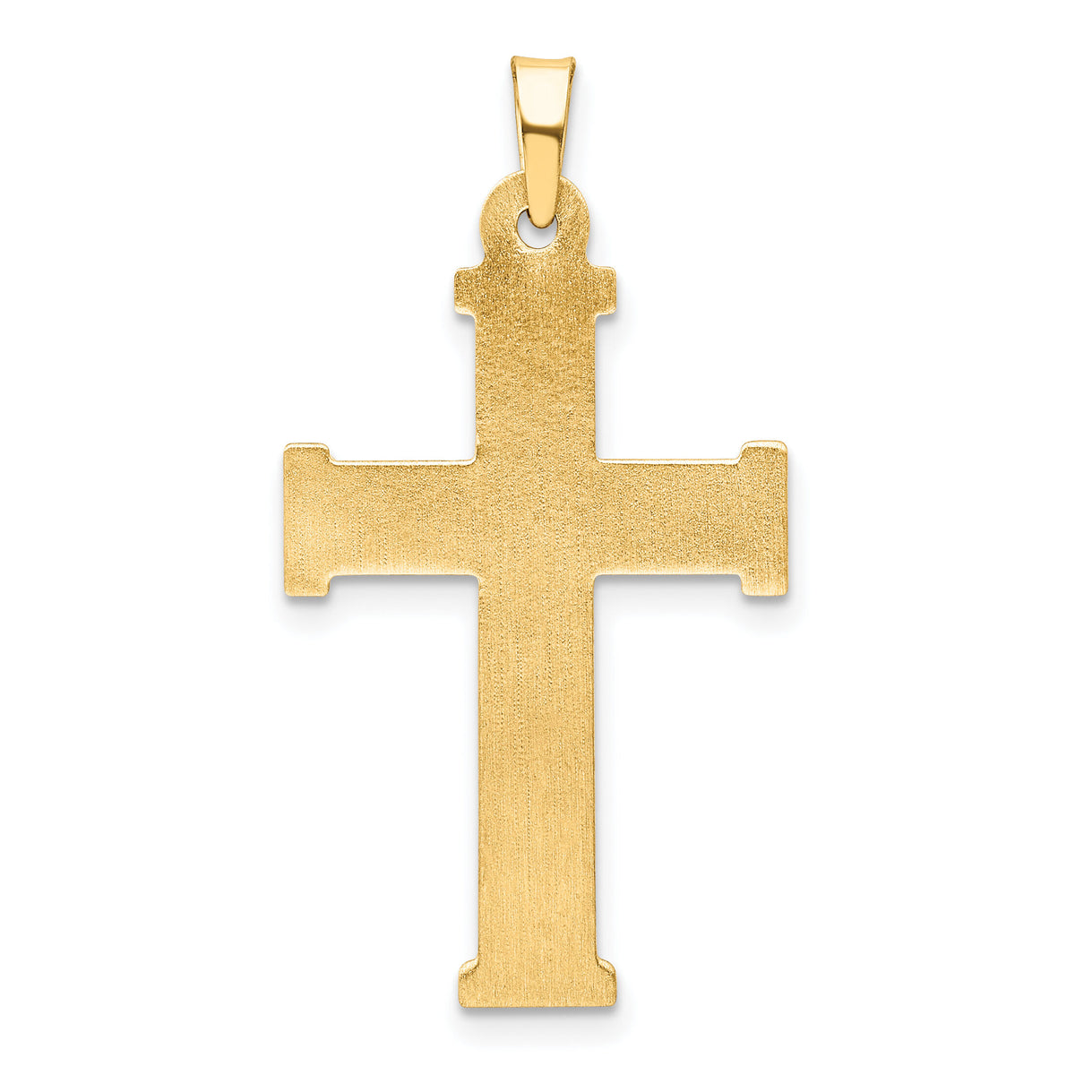 14k Brushed and Polished Latin Cross Pendant-XR1425