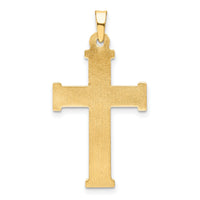 14k Brushed and Polished Latin Cross Pendant-XR1425