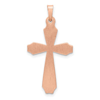 14K Rose Gold Textured And Polished Passion Cross Pendant-XR1428