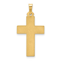 14k Brushed and Polished Latin Cross Pendant-XR1432