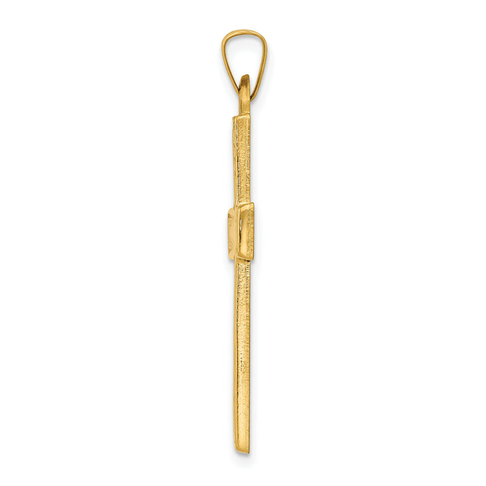 14k Polished Latin Cross Pendant-XR1433