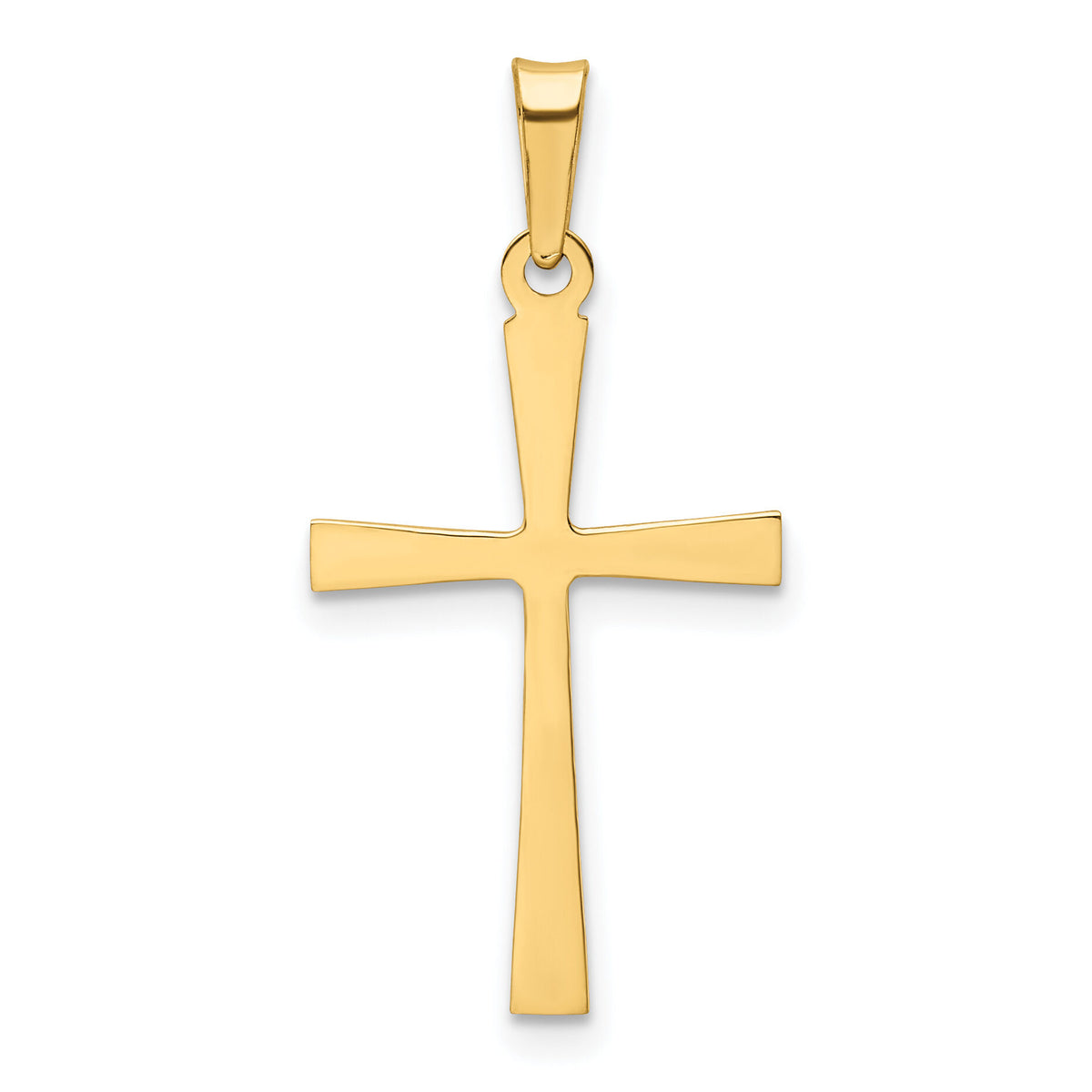 14k Textured and Polished Latin Cross Pendant-XR1438