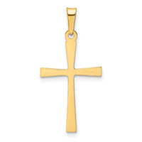 14k Textured and Polished Latin Cross Pendant-XR1438