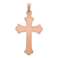 14K Rose Gold W/ White Rhodium Cross Pendant-XR1443