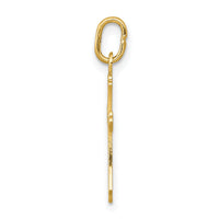 14k Gold Polished Small Cross Pendant-XR1461