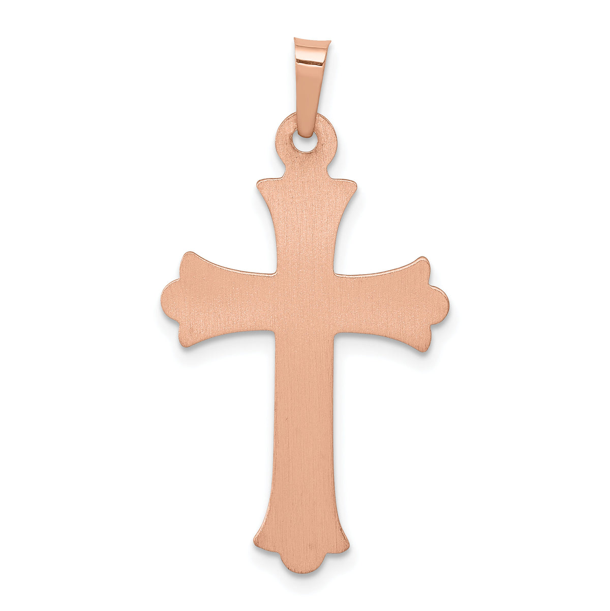 14K Two-Tone Budded Cross Pendant-XR1463