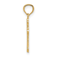 14k Gold Polished Small Budded Cross-XR1465