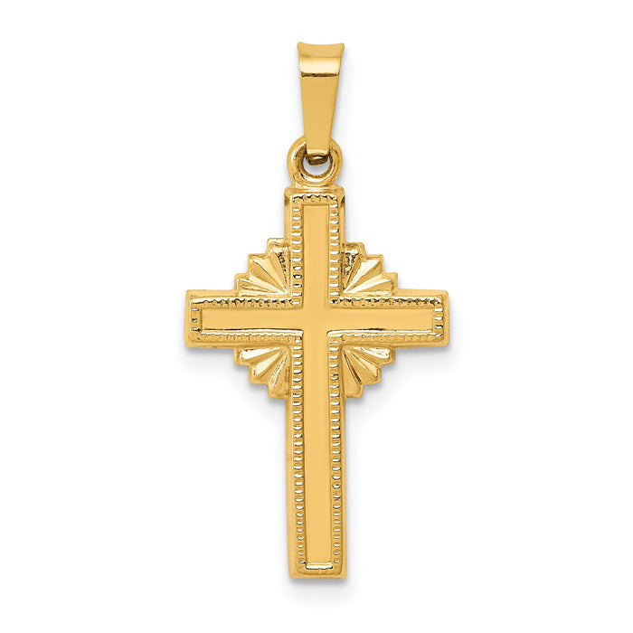 14k Polished Celtic Cross Pendant-XR1469
