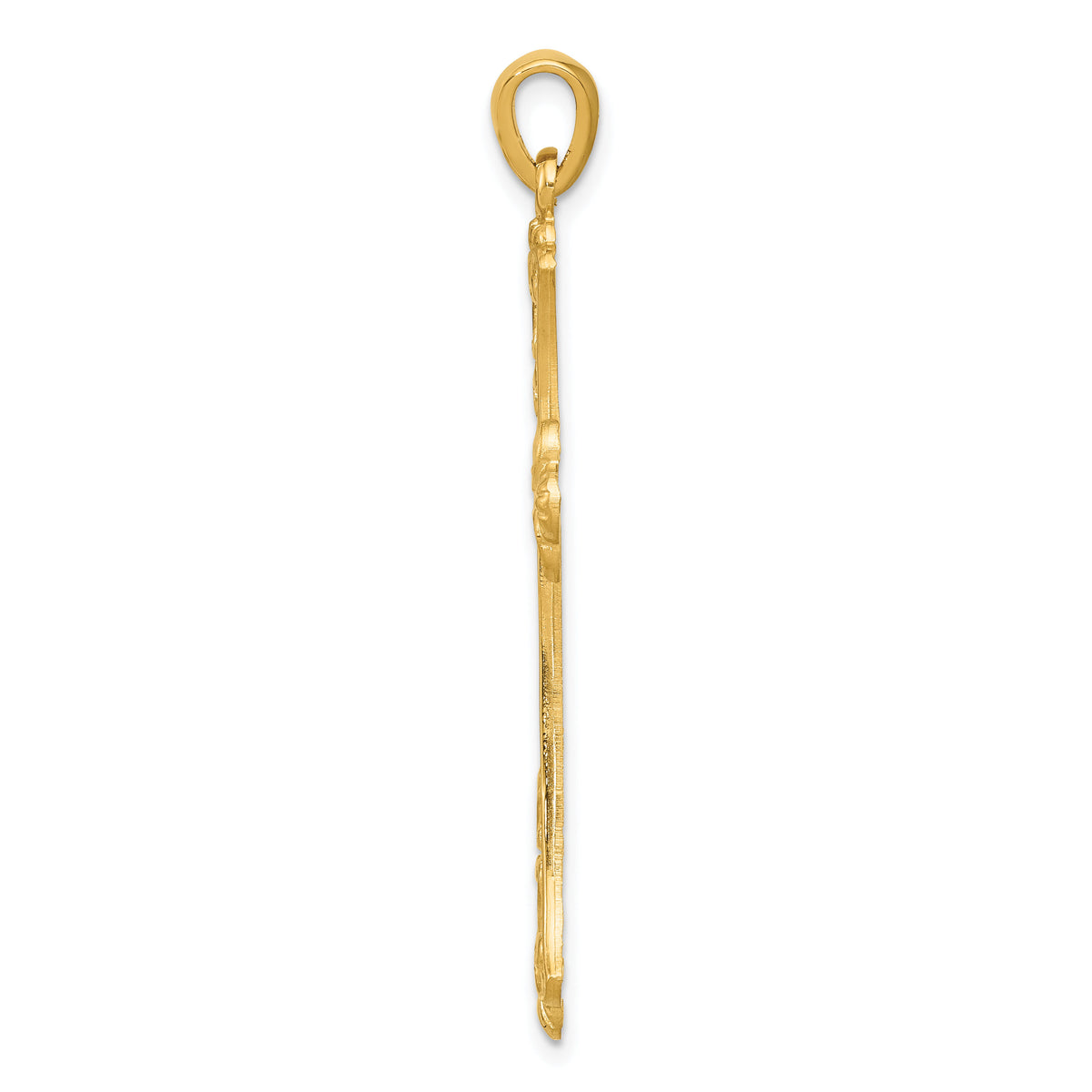 14k Fleur De Lis Cross Pendant-XR147