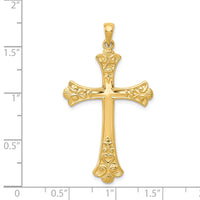 14k Fleur De Lis Cross Pendant-XR147