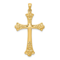 14k Fleur De Lis Cross Pendant-XR147