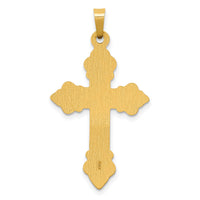 14k Polished Fleur de Lis Cross Pendant-XR1473