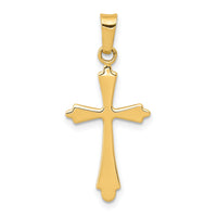 14k Polished Cross Pendant-XR1481