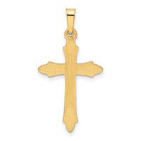 14k Textured and Polished Passion Cross Pendant-XR1482