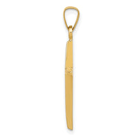 14k Polished Latin Cross Pendant-XR1484