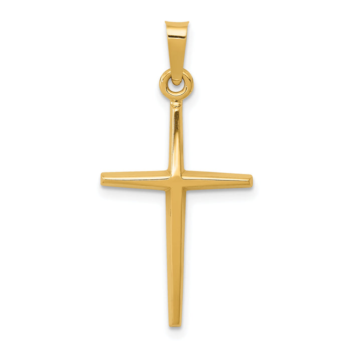 14k Polished Latin Cross Pendant-XR1484