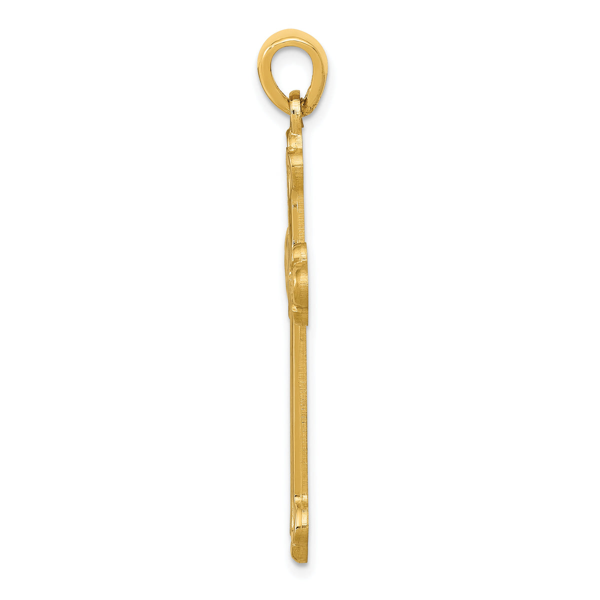 14k Budded Cross Pendant-XR149