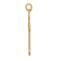 14k Budded Cross Pendant-XR149