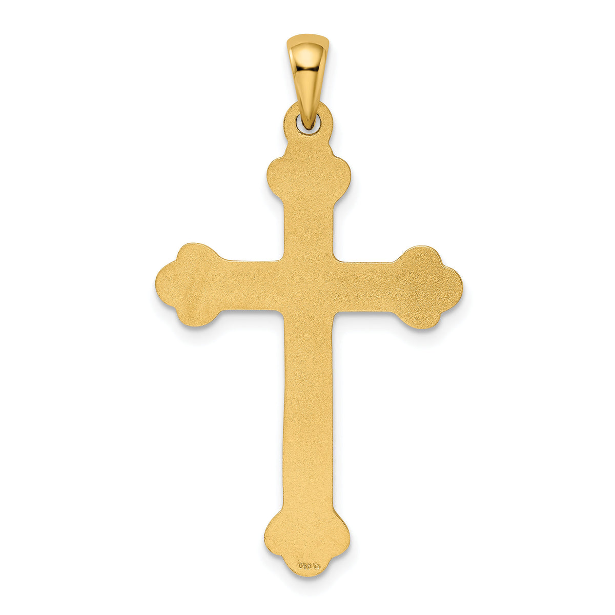 14k Budded Cross Pendant-XR149