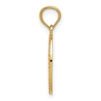 14k Gold Polished Small Cross Medal Pendant-XR1502