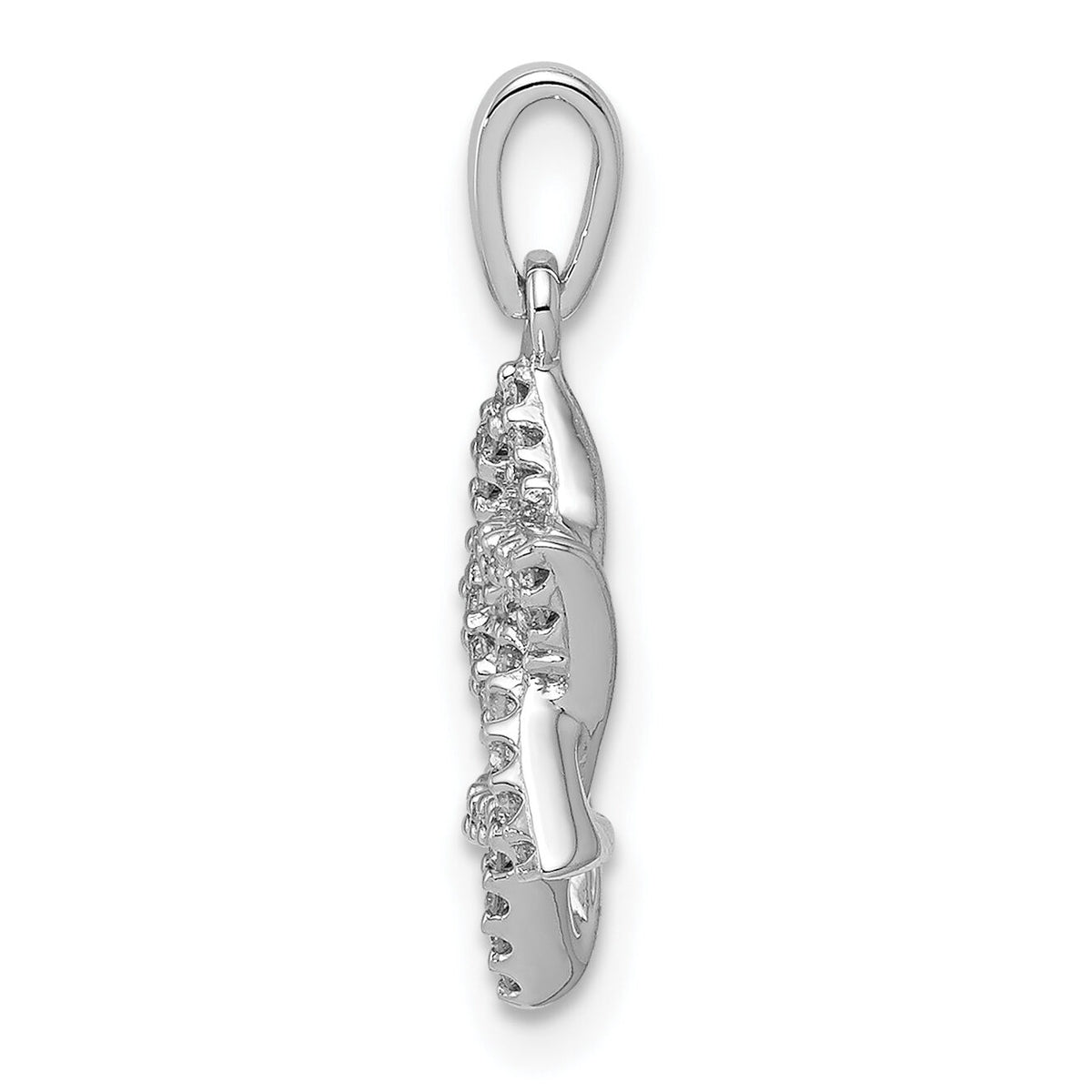14k White Gold Diamond Star of David Pendant-XR1513