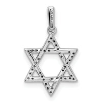 14k White Gold Diamond Star of David Pendant-XR1513