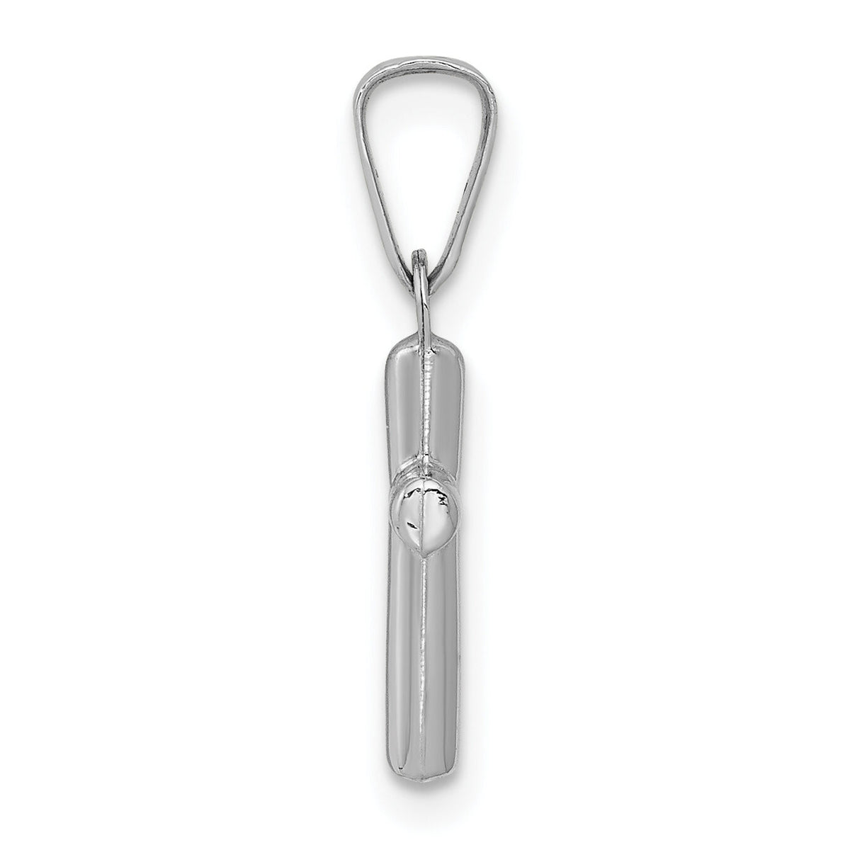 14k White Gold Polished Cross Pendant-XR1551