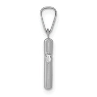 14k White Gold Polished Cross Pendant-XR1551