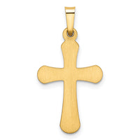 14k Polished Rounded Cross Pendant-XR1556