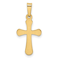 14k Polished Rounded Cross Pendant-XR1558