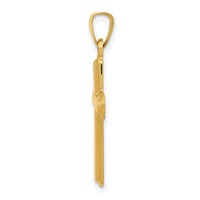 14k Satin Latin Cross Pendant-XR1559