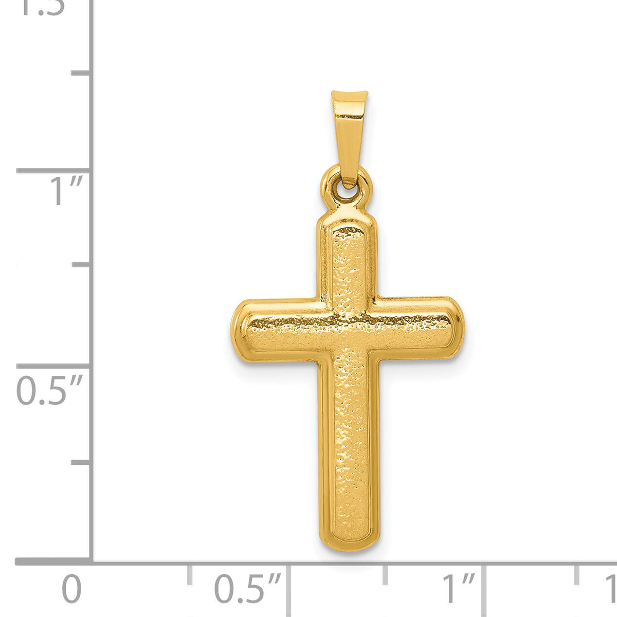 14k Satin Latin Cross Pendant-XR1559