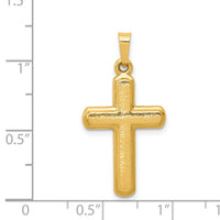 14k Satin Latin Cross Pendant-XR1559