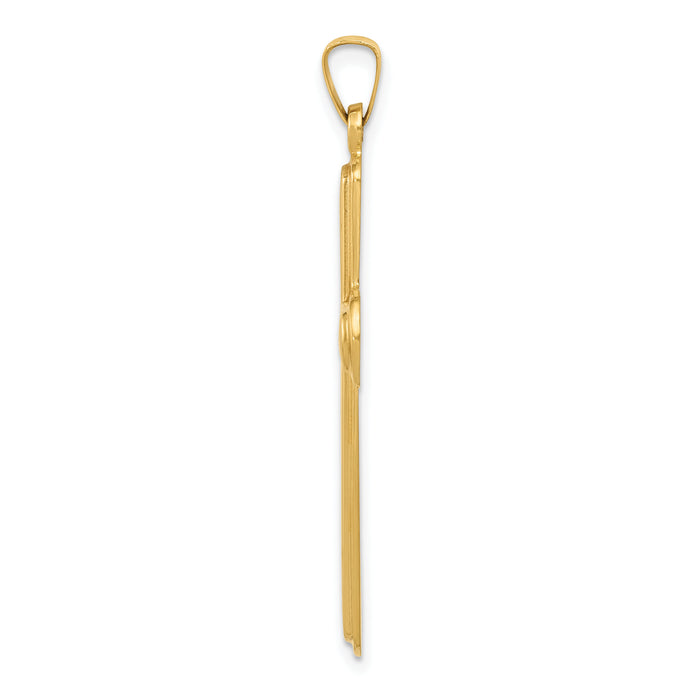 14k Polished Latin Cross Pendant-XR1562