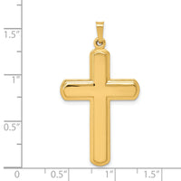 14k Polished Latin Cross Pendant-XR1562