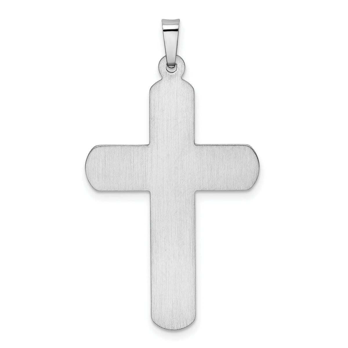 14k White Gold Polished Latin Cross Pendant-XR1563