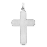 14k White Gold Polished Latin Cross Pendant-XR1563