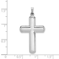 14k White Gold Polished Latin Cross Pendant-XR1563