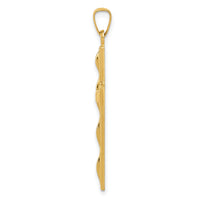 14k Polished Cross Pendant-XR1564