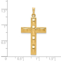 14k Polished Cross Pendant-XR1564