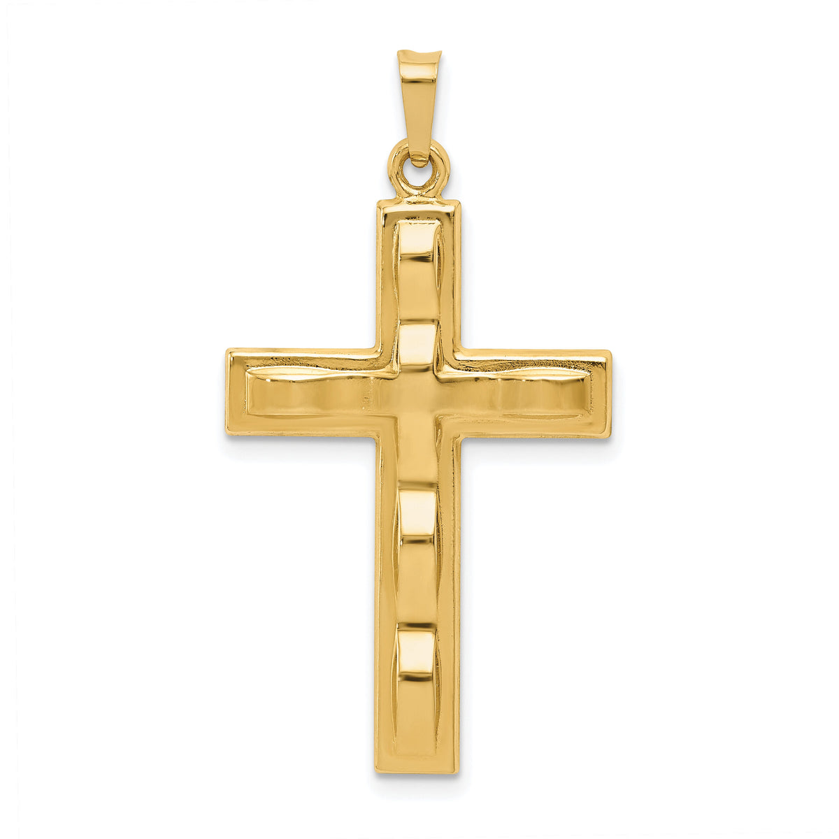 14k Polished Cross Pendant-XR1564