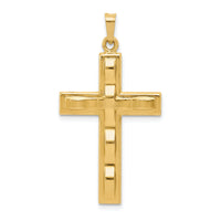 14k Polished Cross Pendant-XR1564