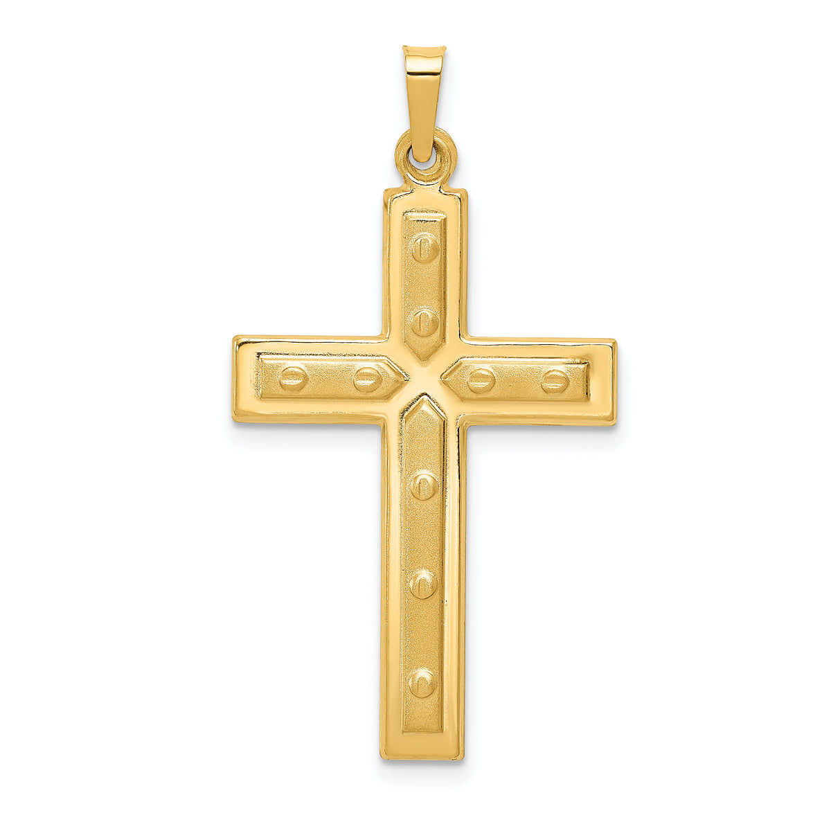 14k Polished Cross Pendant-XR1567