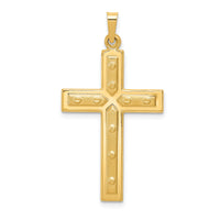 14k Polished Cross Pendant-XR1567