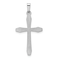 14k White Gold Polished Cross Pendant-XR1571