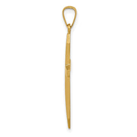 14k Polished Cross Pendant-XR1572