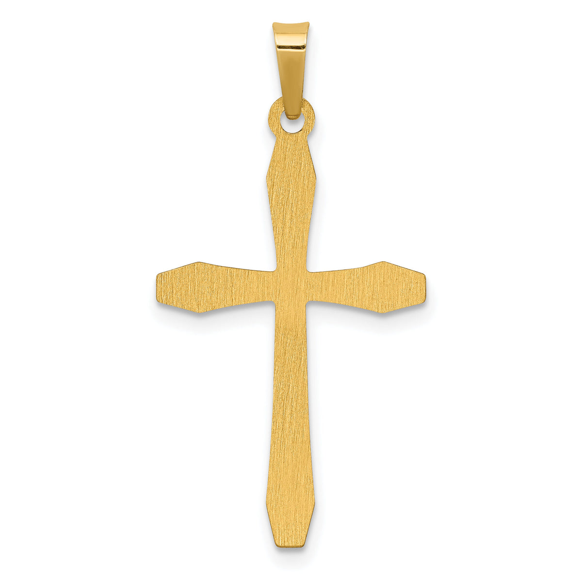 14k Polished Cross Pendant-XR1572
